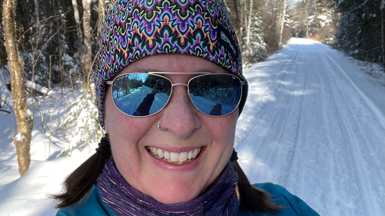 Snowmobile trails can be great for running!