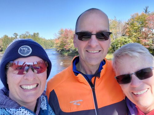 Me, John Q and Bea Q on the old rail bridge