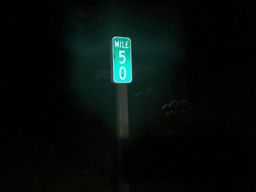 DEST mile 50 marker.