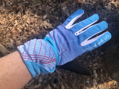 La Sportiva Trail Running Gloves. Made for women, but not girly.
