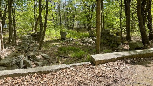 Farmsteads were abandoned when the dam was built downstream and the impoundment flooded the land.